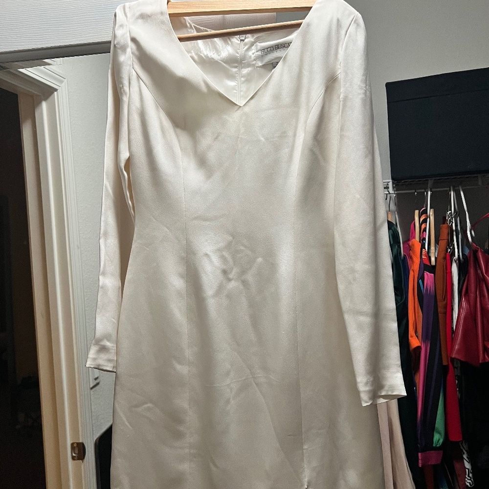 Silk vintage ivory dress